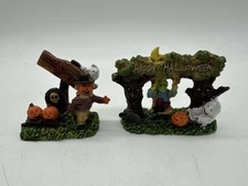 Haunted Happy Halloween Village Figure Pumpkin Patch Ghost Scarecrow Accessories