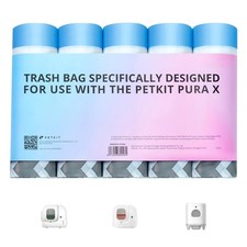 PETKIT PuraX PuraMax Replaced Waste Bags-5 Rolls, Portable Cat Litter Waste R...