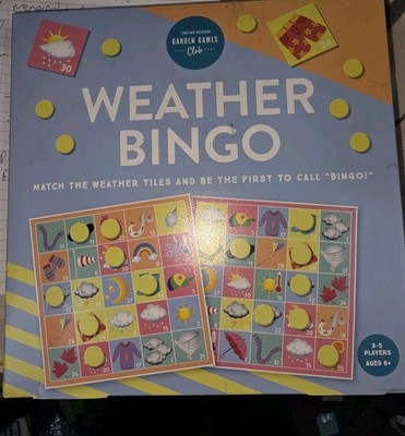 607. Wetter Bingo Spiel Garten Spiele Club sehr guter Zustand
