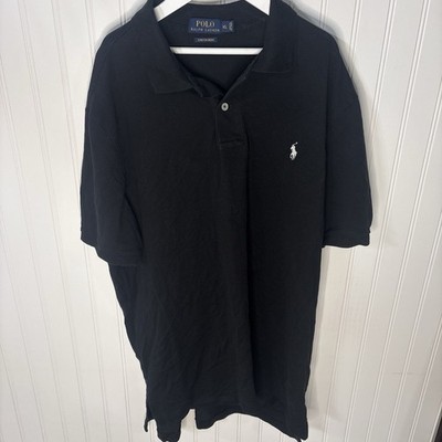Polo Ralph Lauren Polo Shirt Men Extra Large Black Stretch Mesh
