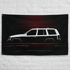Grand Cherokee ZJ 1996 Car Silhouette Flag 3x5 ft Garage Banner Wall Decor