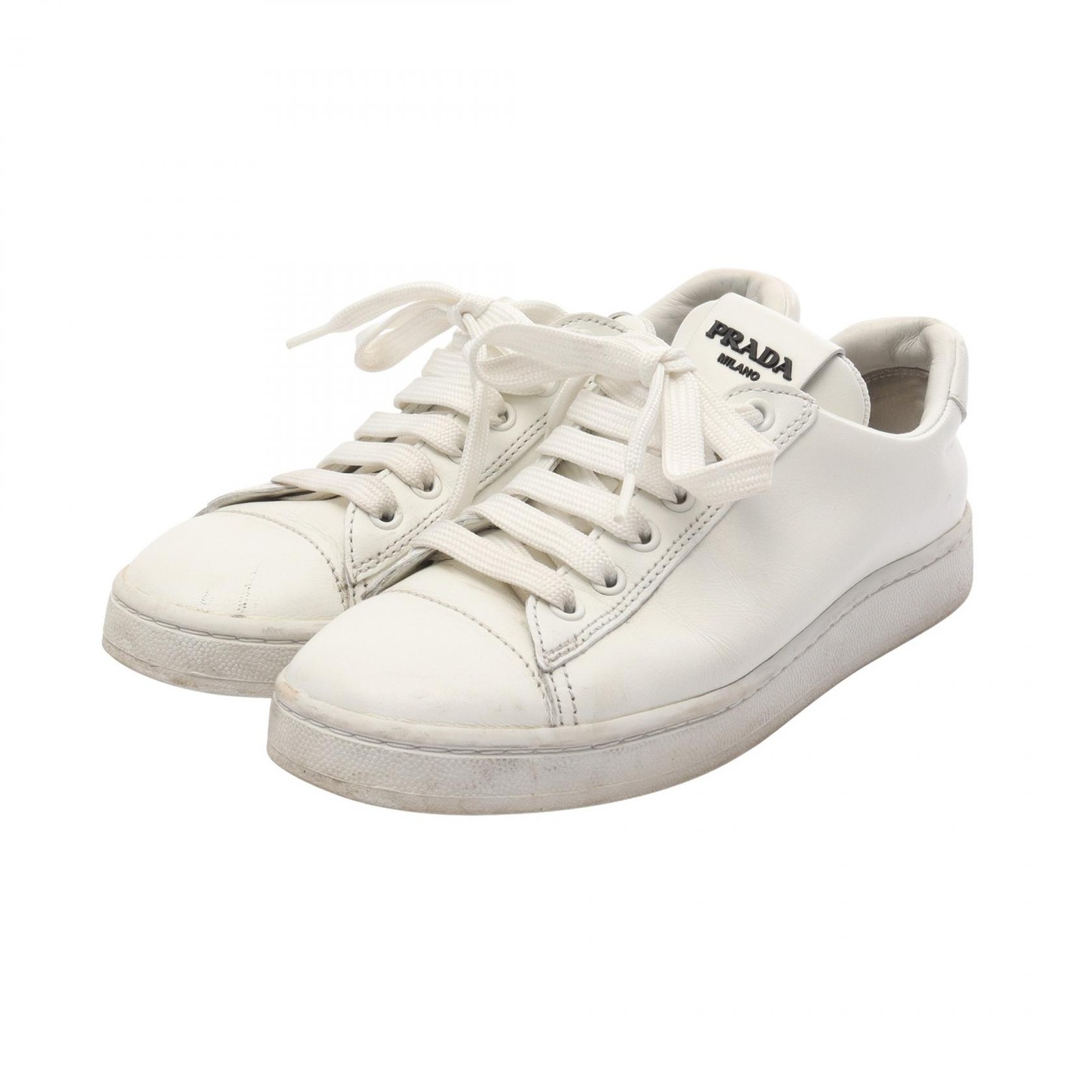 Prada White Leather Sneakers for Women 2EG400