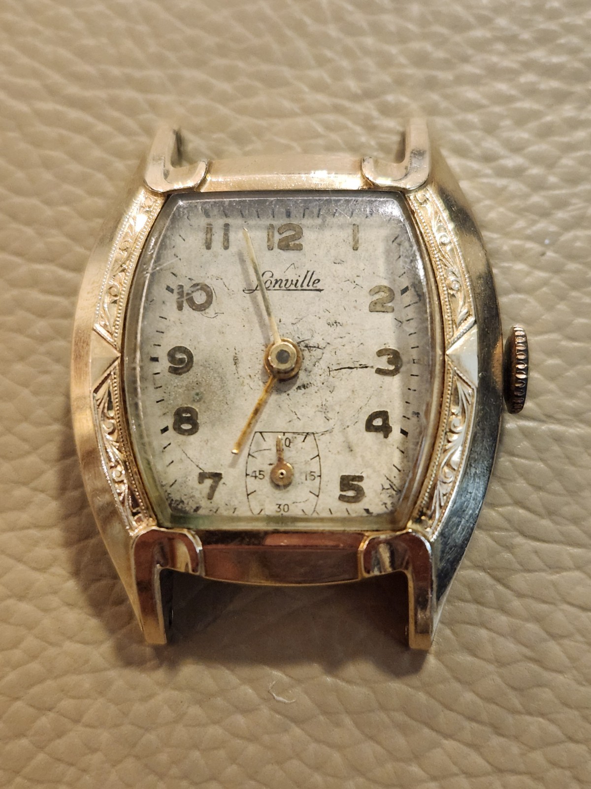 Vintage 1930s Lonville Mechanical Art Deco Watch.