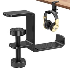 Headphone Hanger Holder Stand-Under Desk Headphone Hanger Headset Hook Holde...