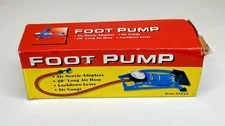 Foot Pump with Pressure Gauge- Harbor Freight Item#37544 20” Hose, Adapters NOB