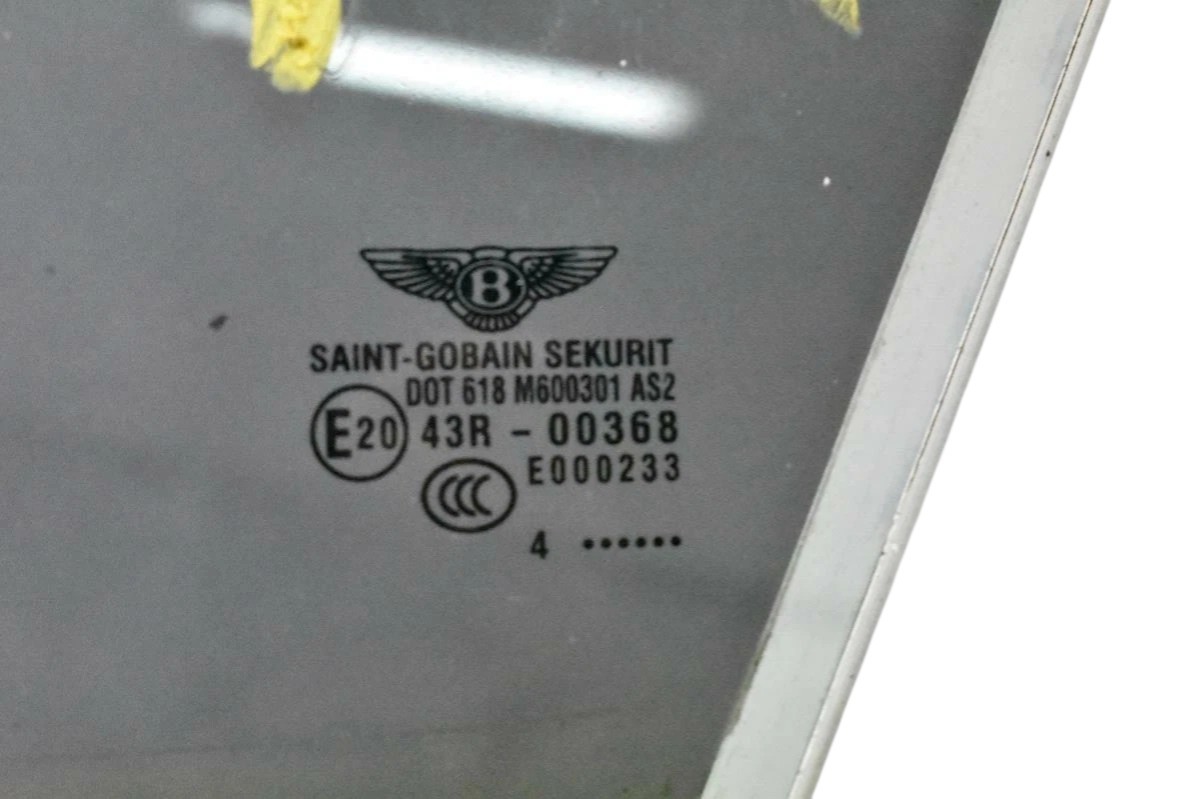03-10 Bentley Continental GT Coupe Front Right Side Door Vent Window Glass Oem
