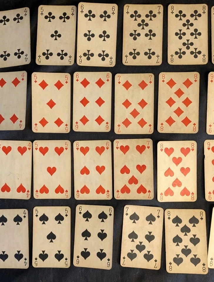 Jeu De Cartes Ancien BP Grimaud, Tampon Taxe 1890, Incomplet manque 1 Carte - Photo 4/4