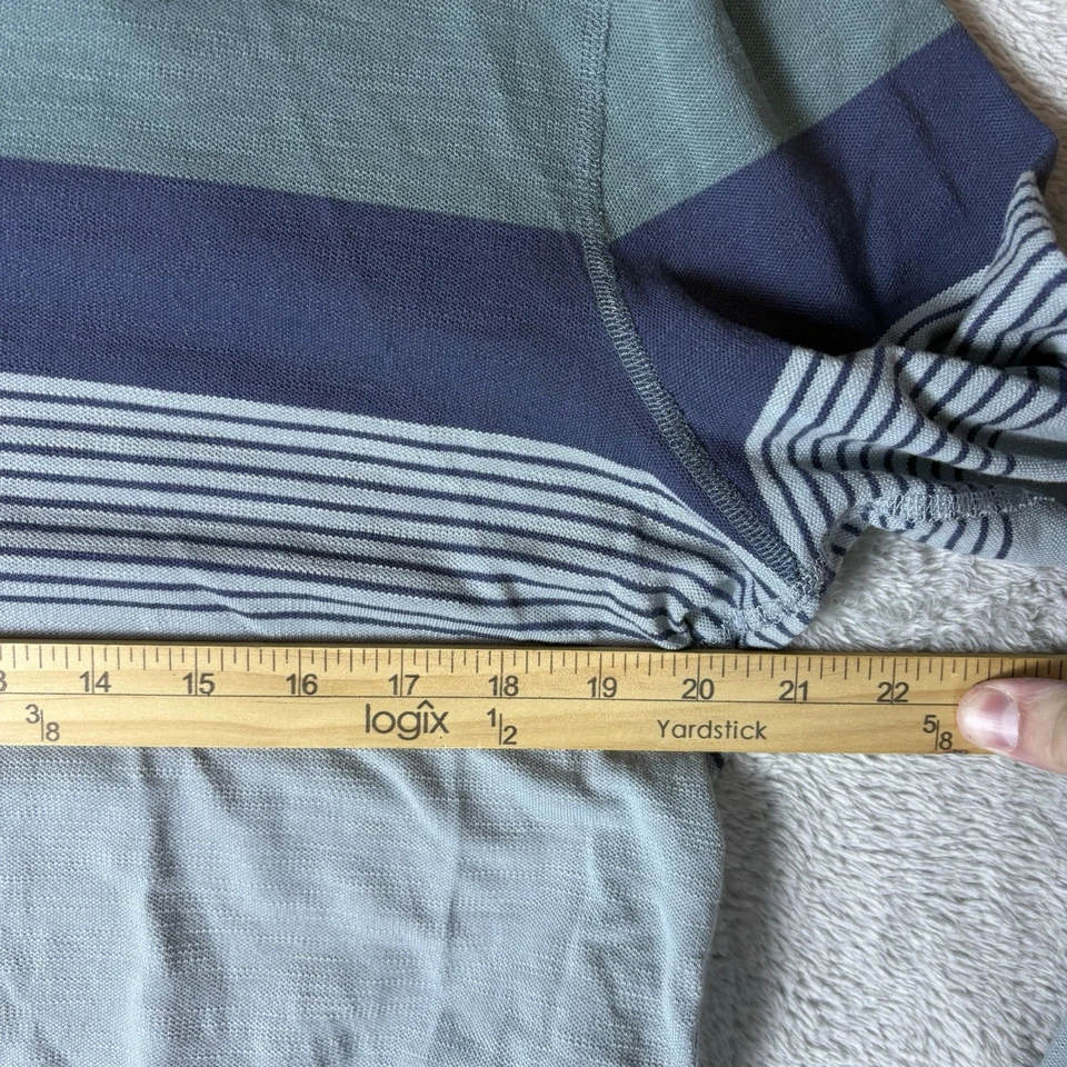 Marine Layer The Air Quarter Zip Men's Medium Blue Long Sleeve Pullover Top - Image 4 of 4