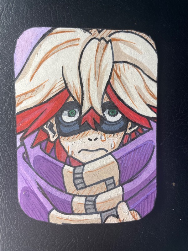 Fu GachiaKuta Aceo Art Trading Card Acrylic paints