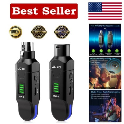 High-Fidelity 2.4GHz Wireless Microphone Transmitter & Receiver for Studios