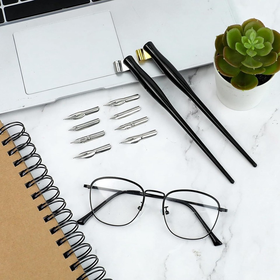 G-Pen Tintenfeder Set - 11-teiliges Comic Zeichen Set Mit Holzhalter