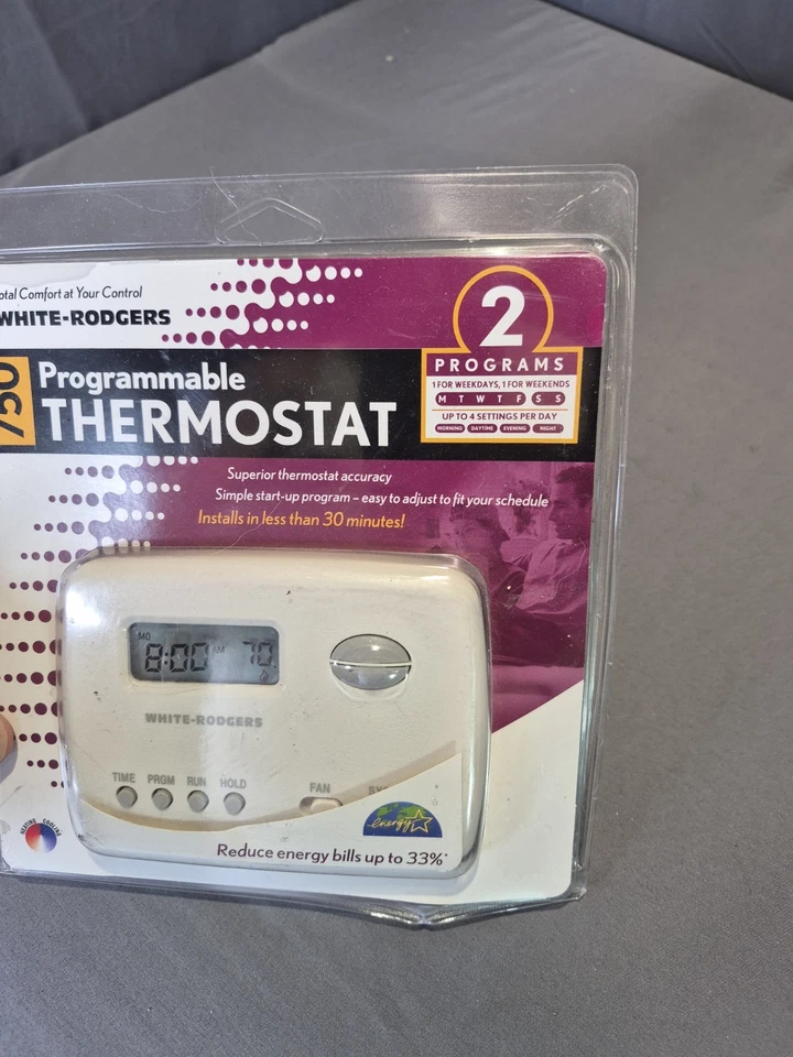 White-Rodgers 750 Programmable Thermostat Weekends/Weekdays - Image 3 of 4