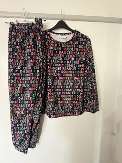 Ladies Soft Multicoloured Christmas Pyjamas Size 22