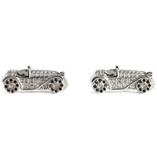 Simon Carter 25th Anniversary Crystal Car Cufflinks with Swarovski Detailing