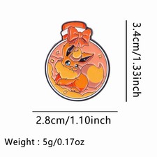 Pokemon Flareon Moon Bottle Enamel Pin Cute Anime Brooch Lapel Badge Gift