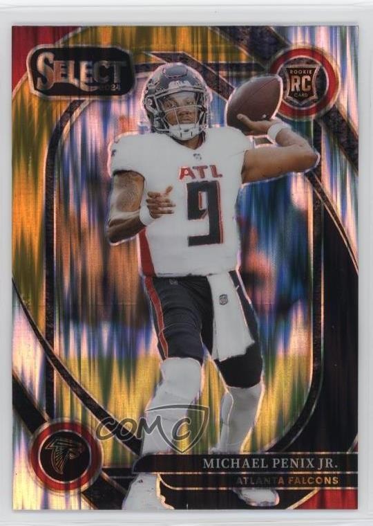 2024 Select Club Level Black & Gold Shock Prizm Michael Penix Jr #235 Rookie RC