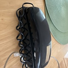 AT T 210 Push Button Telephone Corded Wall Mount or Table Trimline Phone Black