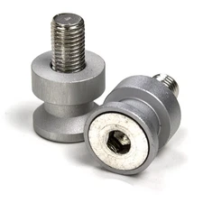 Lextek Paddock Stand Bobbins Silver M10 x 1.25mm Stand Accessories & Adaptors