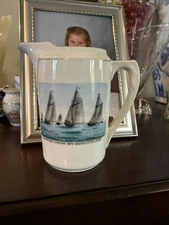 Gloucester Mass for SS Hartwell Fishermen Pitcher  Early 1900’s Look