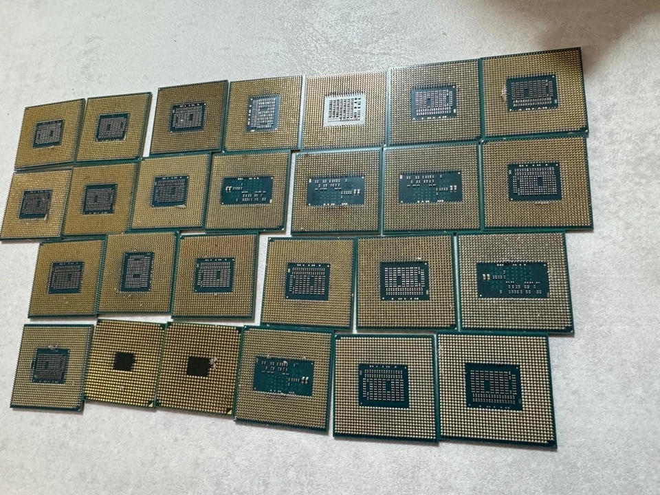 lot 26x intel amd i3 i5 Processor cpu Gold Pins Scrap Recovery - Image 4 of 4