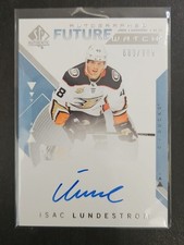 2018-19 SP Authentic Auto Future Watch /999 Isac Lundestrom #197 Rookie Auto RC