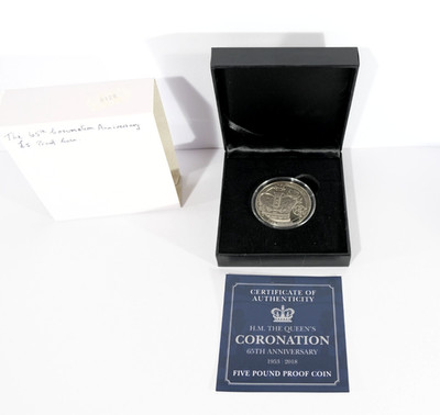2018 Jersey £5 Proof Coin Queen s Coronation 65th Anniversary Commemorativ XC43
