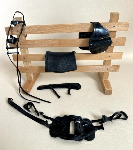 Marx Johnny West Original Black Cavalry Saddle Set Comanche Horse