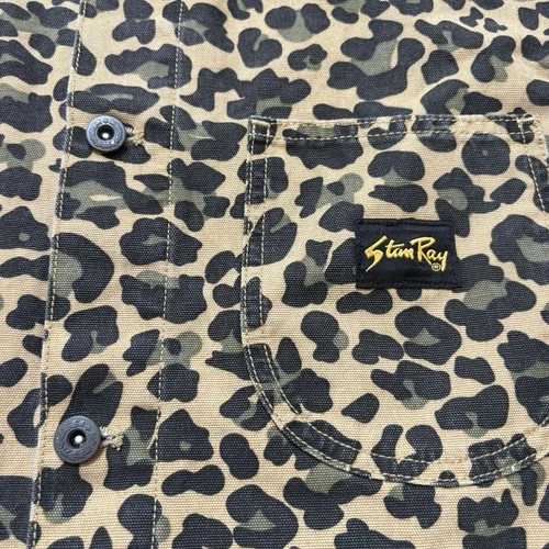 Stan Ray Leopard Print Coverall Chore Jacket Men’s M Workwear Utility image 5