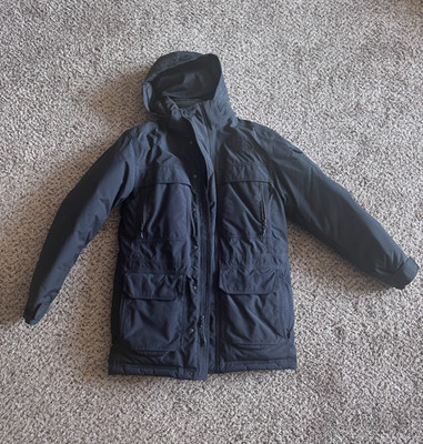 The north face mens small down parka with removable hood