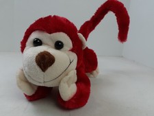 Wild Republic Cute Red Monkey Plush on Elbows 10" KTW with Poseable Tail 826
