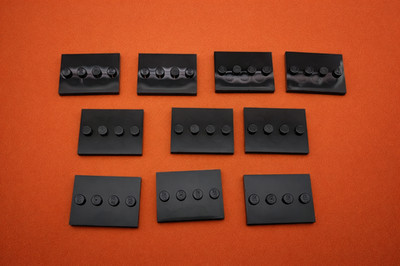 10 NEW LEGO COLLECTIBLE MINIFIGURE STANDS - 3 x 4 modified tiles