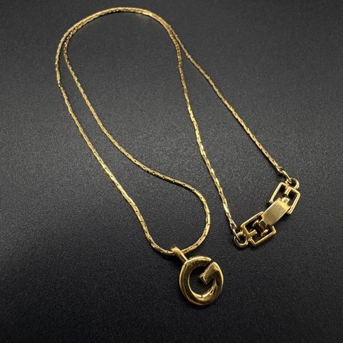 Givenchy G Logo Gold Vintage Necklace, Authentic, Excellent Condition Japan