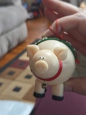 Christmas Pig Ornament Resin/Clay