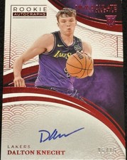 2024-25 Panini Immaculate Dalton Knecht RC On Card Auto International Red /15