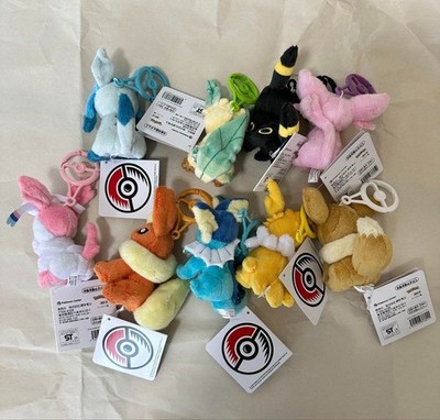 NEW Pokémon Eevee & Eeveelutions Plush Keychain Mascot Set of 9