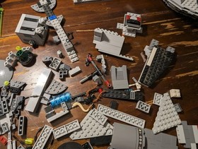 [Used]Lego 10188 STAR WARS DEATH STAR RETIRED.NO FIGURES, Box, Manual Incomplete
