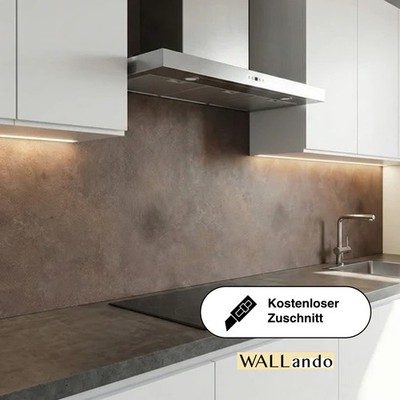 WALLando Premium Küchenrückwand, individueller Größenzuschnitt - Rostbraun
