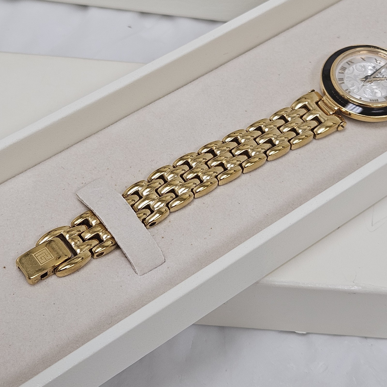Pierre Balmain Paris Gold Tone Ladies Dress Watch Swiss 175.1930 New Battery image 3