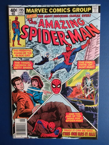 AMAZING SPIDER-MAN # 195 - (VF) -2ND APP OF THE BLACK CAT-BETTY BRANT-AUNT MAY