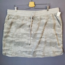 Maurices Skirt Plus Size 2X Gray Camo Sporty Athletic Sweatshirt Material NEW