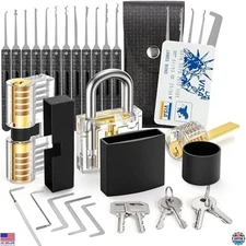 Solid Brass Padlock Set with Key - Versatile for Sheds, Gates, Lockers & Fences
