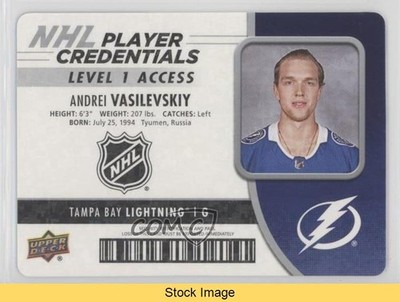 2018-19 MVP NHL Player Credentials Access Level 1 Andrei Vasilevskiy READ s9z