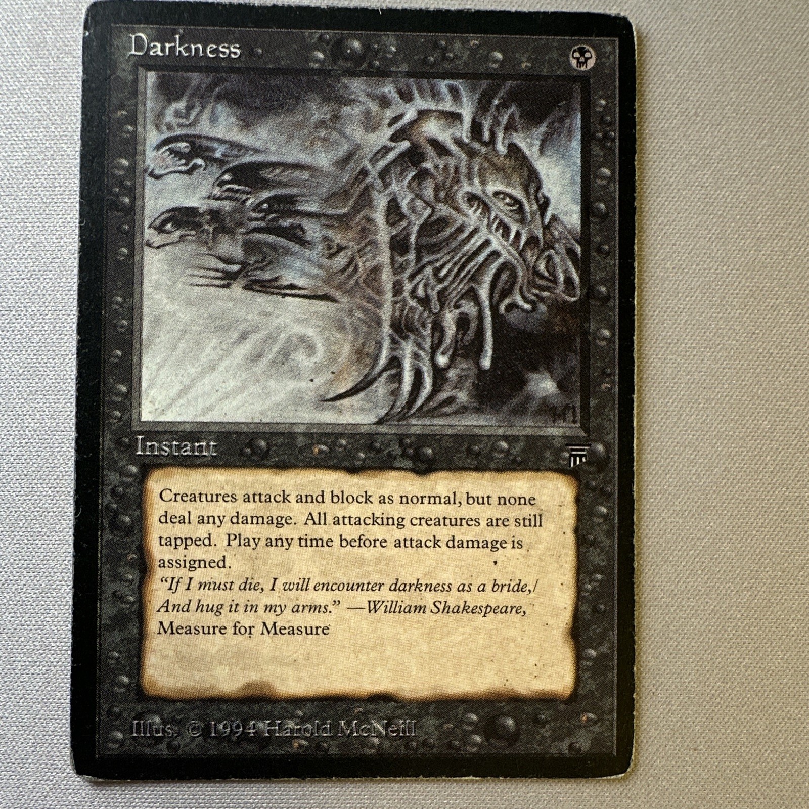 MTG Darkness Legends 1994 English MP Black Instant WOTC Harold McNeill