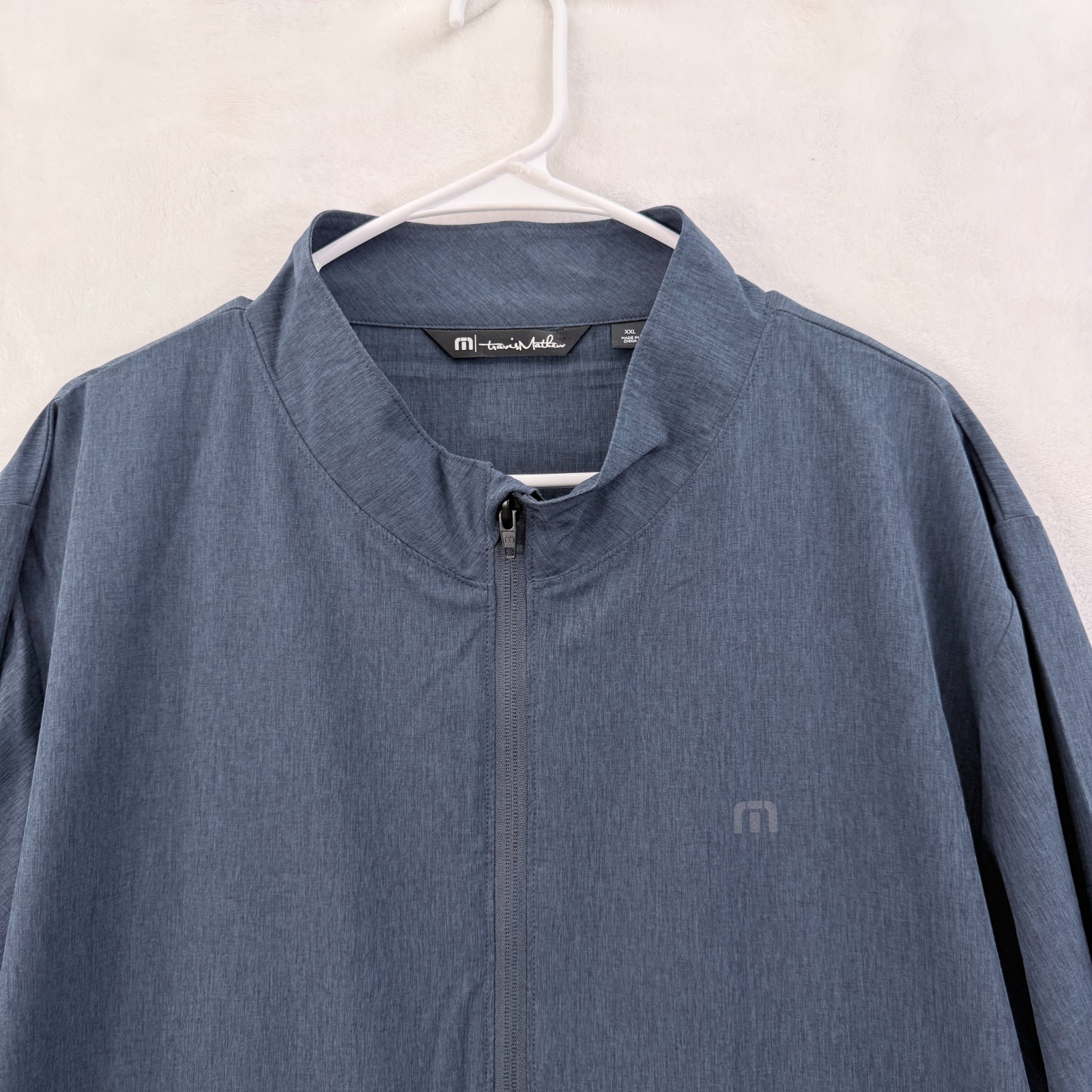 Travis Mathew Road Soda Jacket Mens 2XL Blue Full Zip Windbreaker Lightweight image 2
