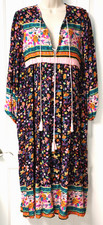 Long Sleeve Floral Prairie Bohemian Dress size M (check measurements)