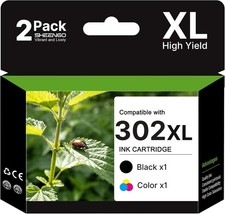 HP 302XL Compatible Ink Cartridges Black & Colour 2 Pack High Yield