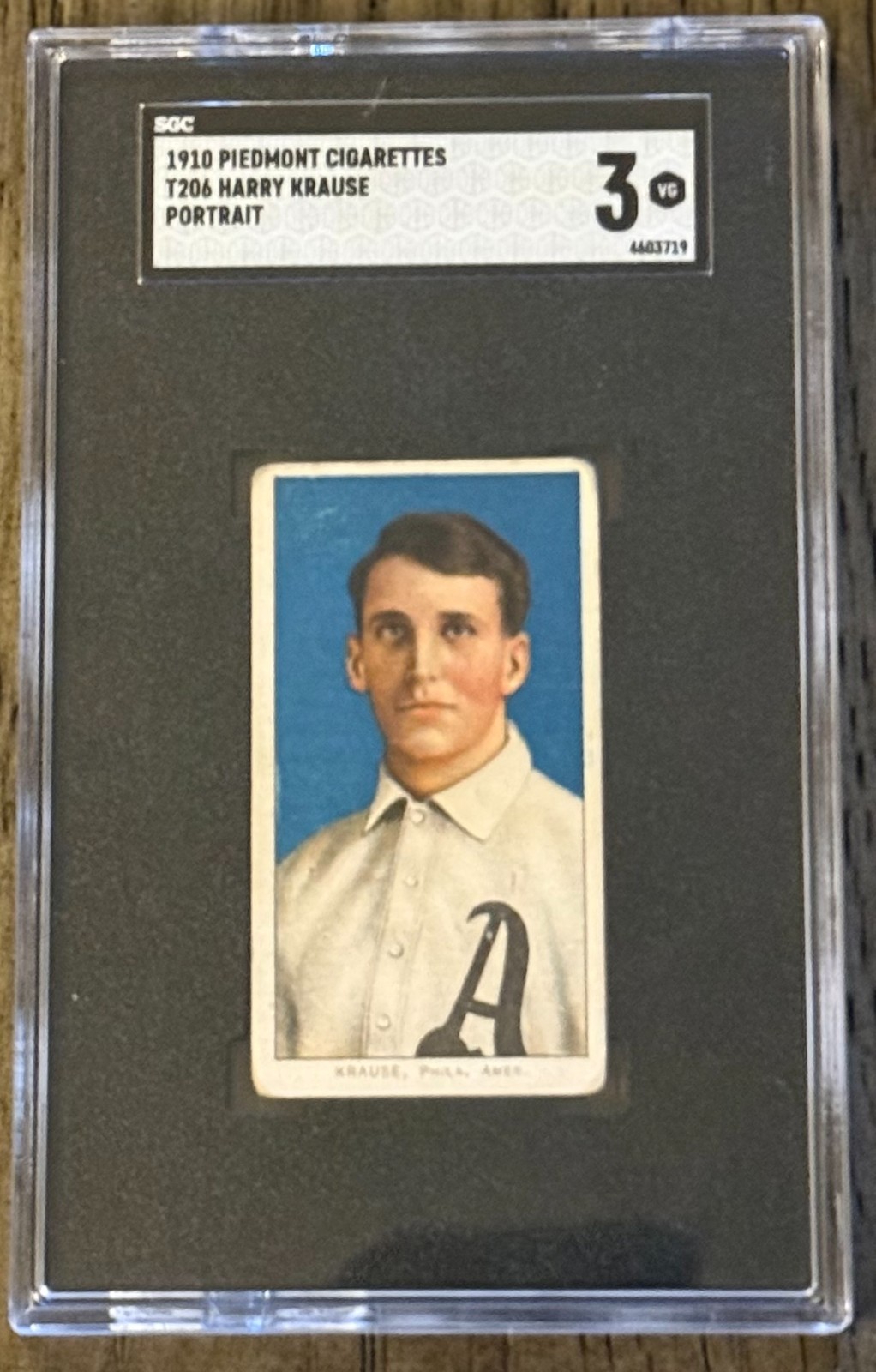 1910 T206 Harry Krause  SGC 3