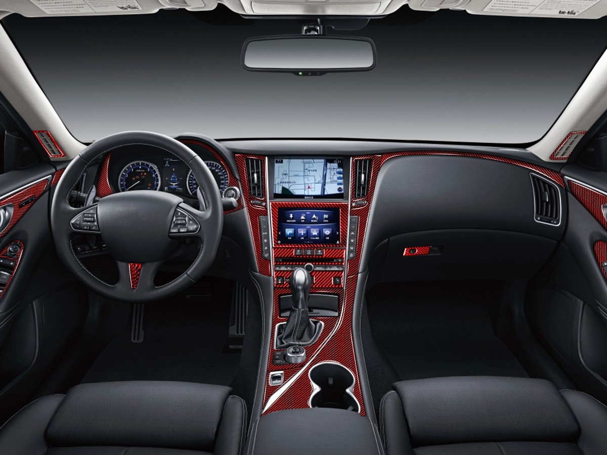 40pc Glossy Piano Black Interior Trim Kit – For Infiniti Q50 Q60 (2014-2020)