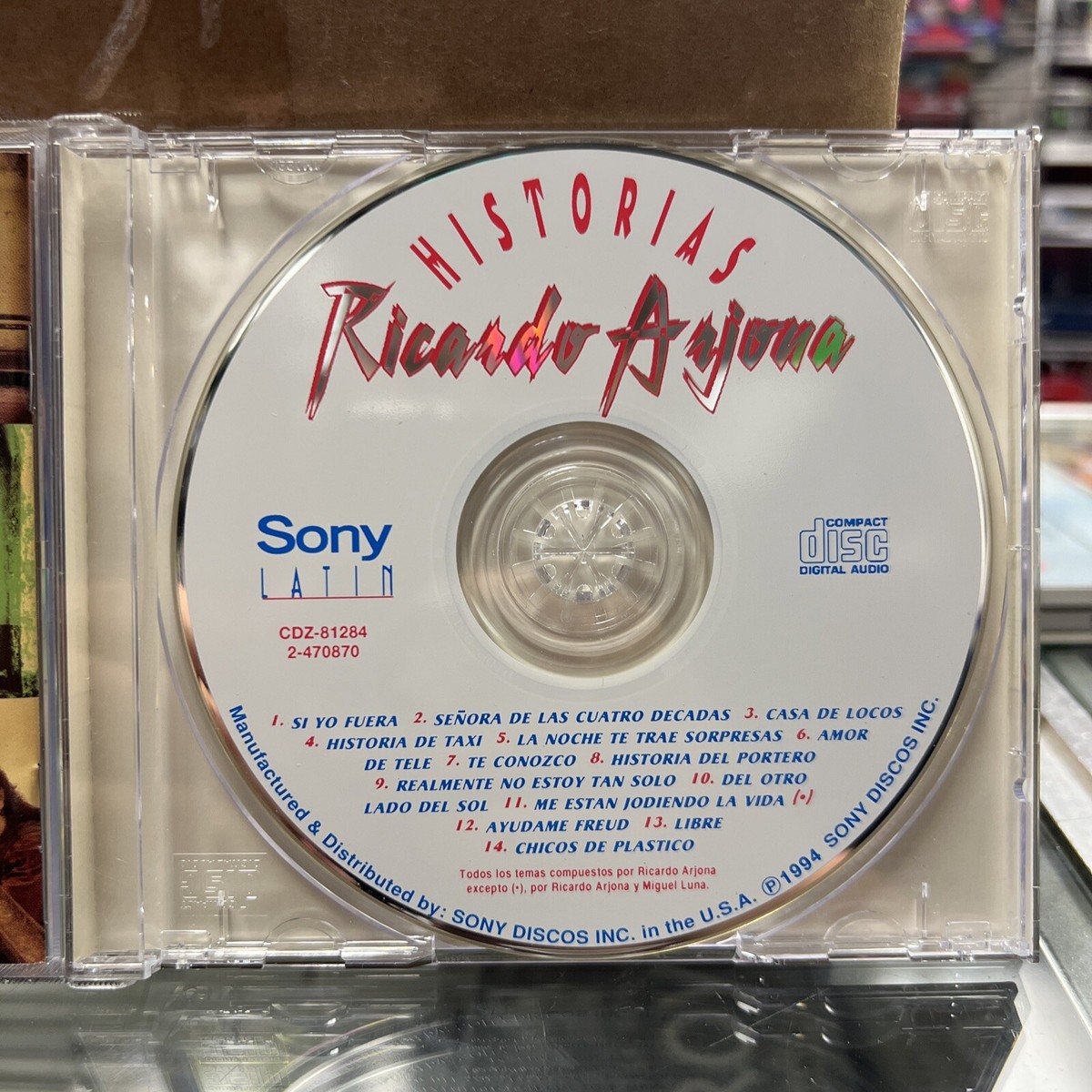 Ricardo Arjona Historias Audio CD (1994) Music CD