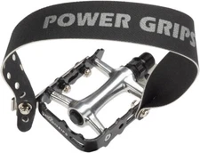 SET of Power Grips Extra Long 375mm Pedal Straps Black -- Straps only no pedals